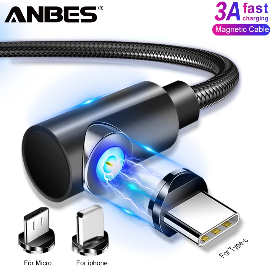 Быстрый Магнитный кабель 3A Micro USB магнитное зарядное устройство зарядный для iPhone