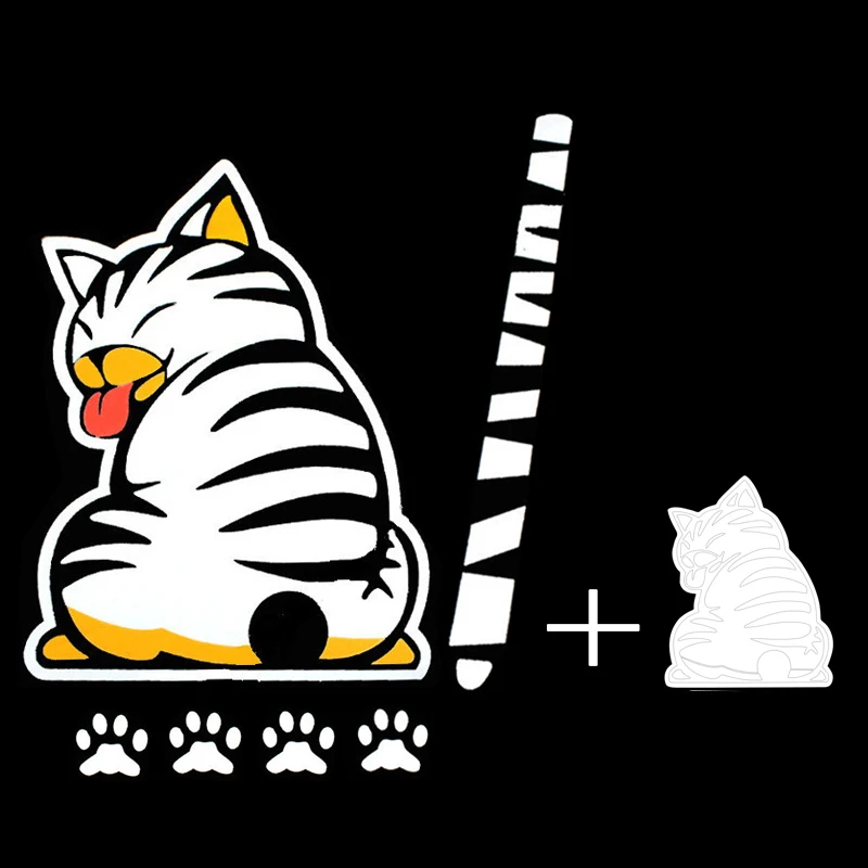 Tancredy Cartoon Funny Moving Tail Cat Stickers Reflective Car and Deacals Window Wiper Decals Rear Windshield Sticker|stickers snoopy|sticker