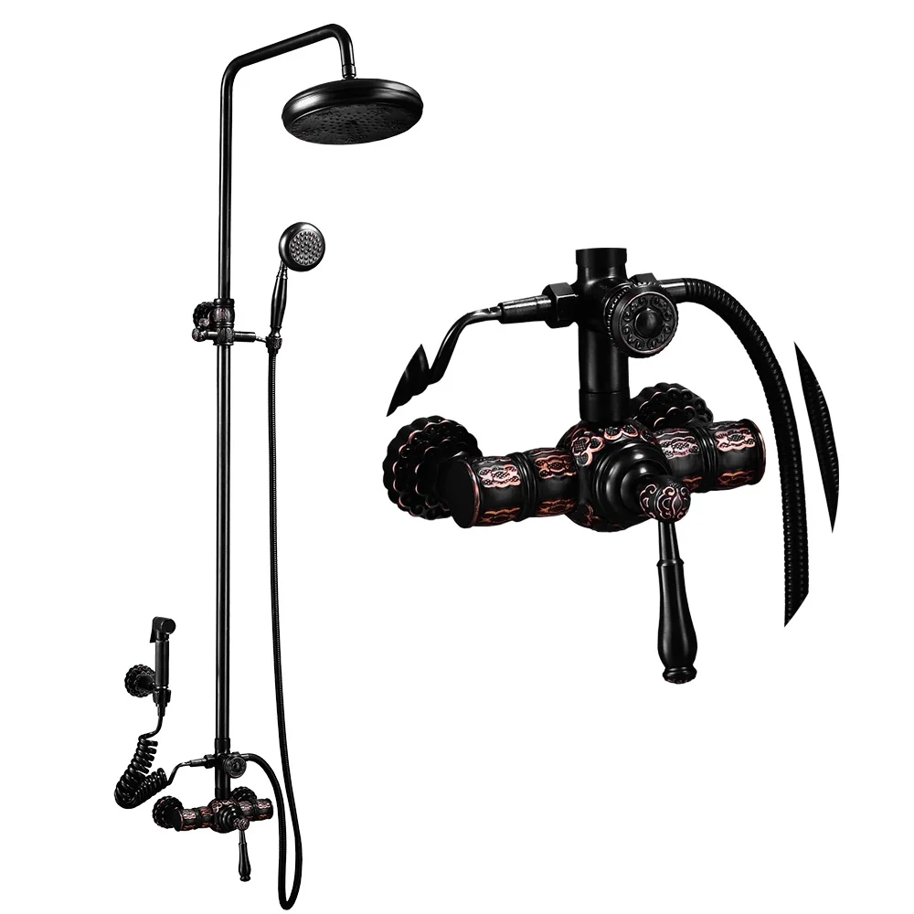 ORB Открытый Ванная комната латунный Смеситель для душа набор смесителя осадков 8