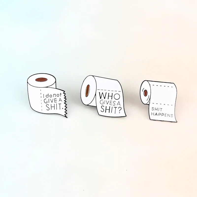 4 стиля рулонная бумага эмалированная булавка забавные значки броши значок в