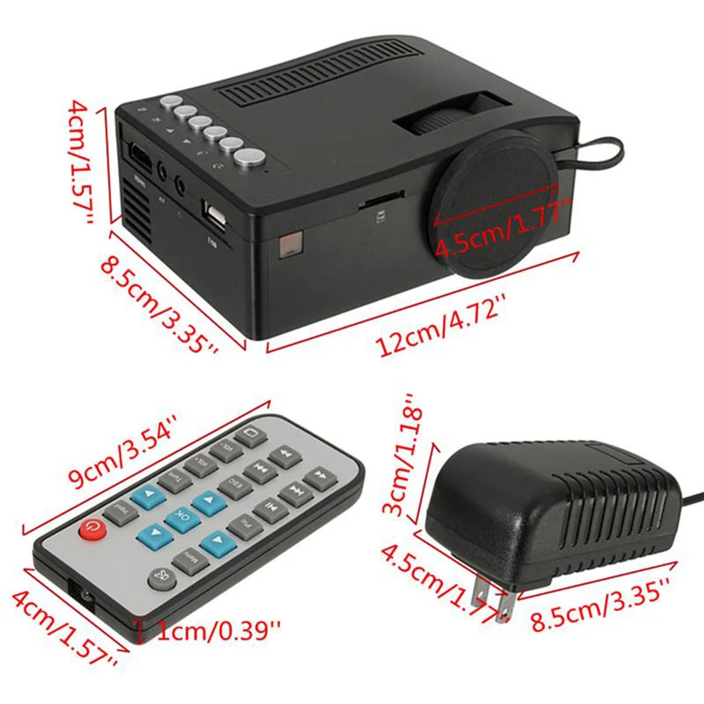 1080 P HD светодиодный домашний игровой кинотеатр Mulitmedia кинотеатр USB AV TF Full HDMI портативный мини-проектор