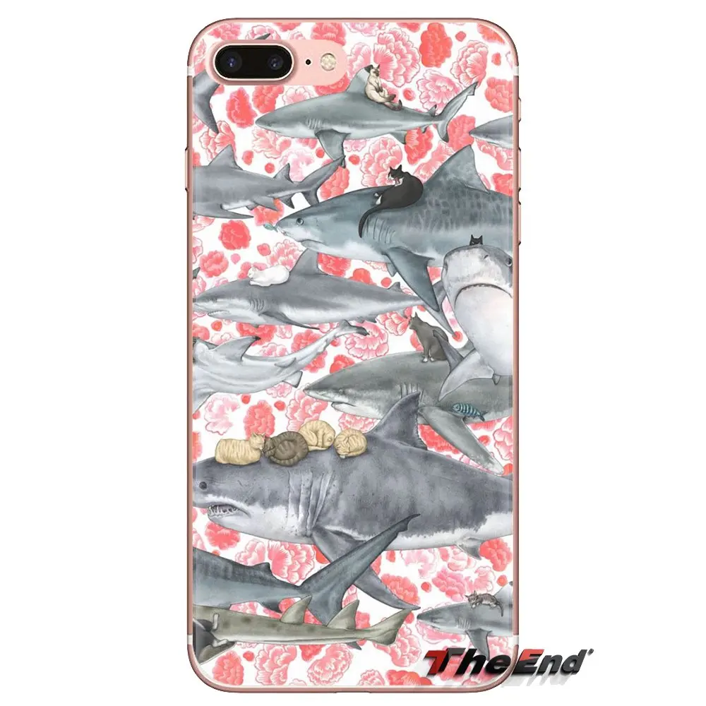 For Xiaomi Redmi 4A S2 Note 3 3S 4 4X 5 Plus 6 7 6A Pro Pocophone F1 Soft Transparent Cases Covers sharks Marine large creatures |