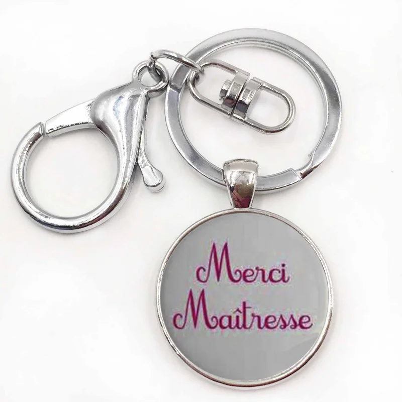 Merci maitresse подвесной держатель модное серебряное кольцо из цветного стекла