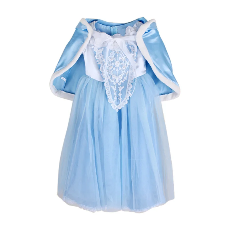 Платья для девочек с цветами костюм принцессы Золушки косплея и вечеринки