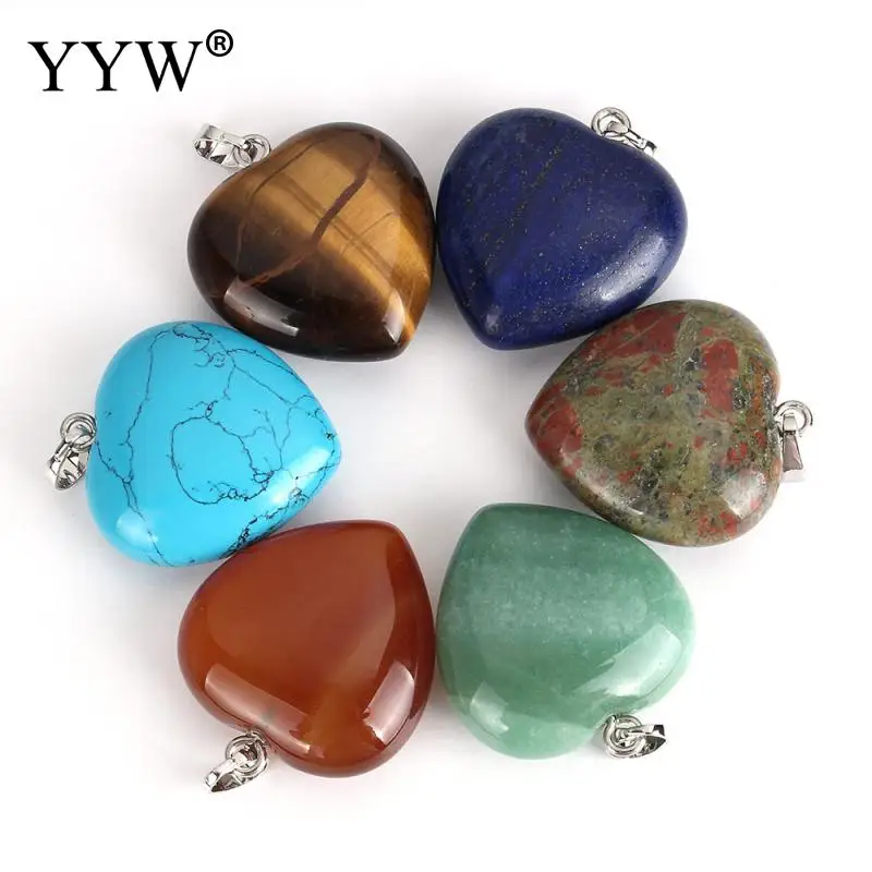 Подвески из драгоценного камня ювелирных изделий с медным сердечком подвески