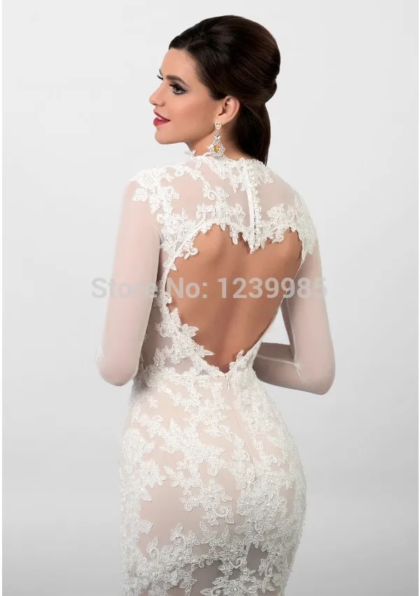 Online Shopping High Neck Lace Sheath short Wedding Dress 2017 Bridal Gown Sheer Design Romantic Bride | Свадьбы и торжества