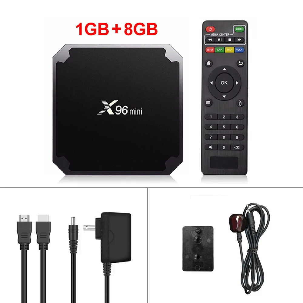 VONTAR X96 мини Android ТВ приставка X96mini Android 7,1 Смарт ТВ приставка 2 Гб 16 Гб Amlogic S905W четырехъядерный 2,4 ГГц WiFi Android 9,0 1Гб 8Гб - Цвет: 1G 8G and IR cable
