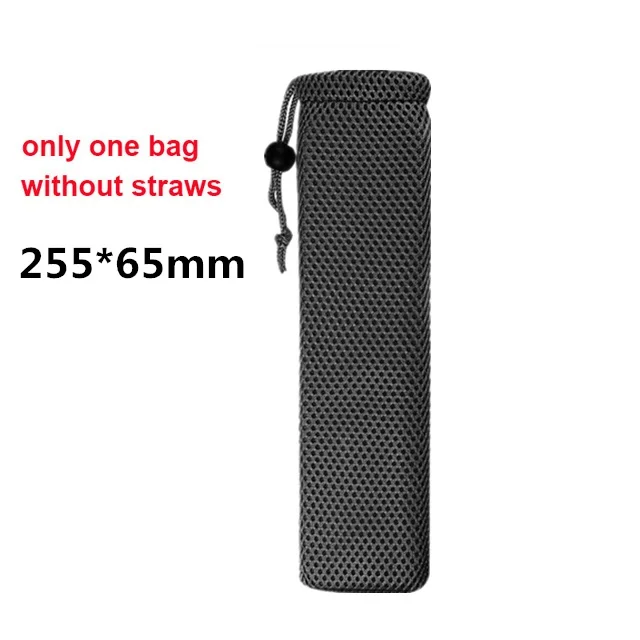 Empty Bag 4 шт./компл. Многоразовые соломинкой Высокое качество 304 Нержавеющая сталь металлическая соломинка с чистящая щетка для кружек панели инструментов - Цвет: Empty Bag
