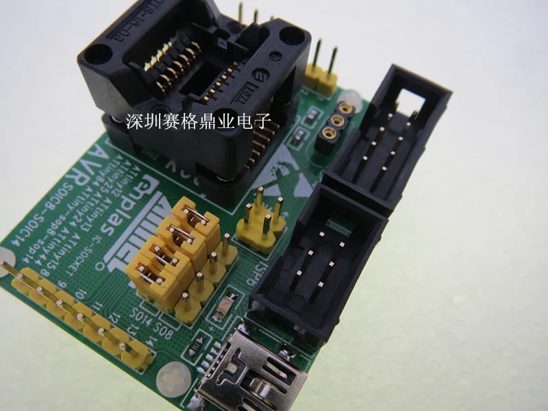 Оригинальное тестовое сиденье ATMEL IC ATtiny12 ATtiny13 программирование сжигания ATtiny15