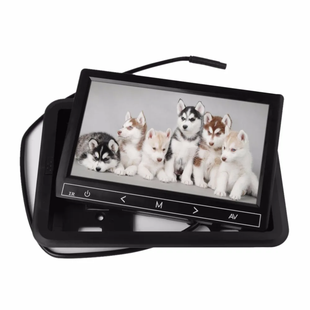 7 дюймовый цветной автомобильный монитор заднего вида TFT LCD DVD VCR для камеры