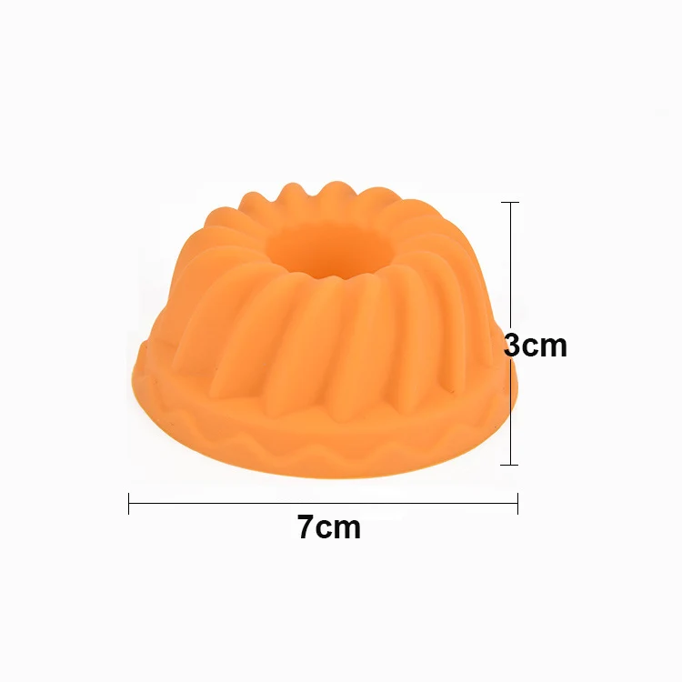 Upors 6 шт. Пищевая силиконовая форма для кексов Формы Kugelhopf тыква 3D тортов