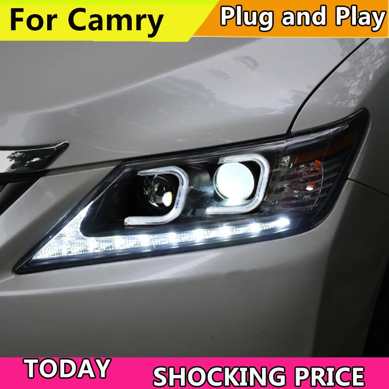 Автомобильный Стайлинг фара чехол для Toyota Camry V50 фары 2012 2013 2014 светодиодный DRL H7 HID