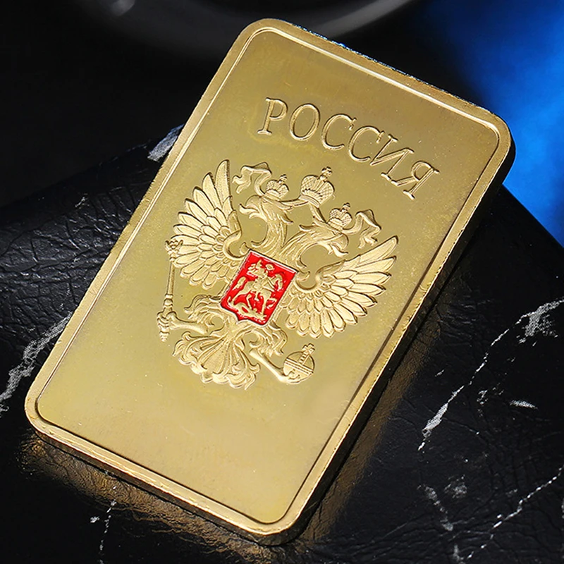 Горячее предложение, 1 шт., позолоченная Российская сувенирная монета, медаль, монета, коллекция слитков, монета, сувенир, художественный подарок, украшение для дома