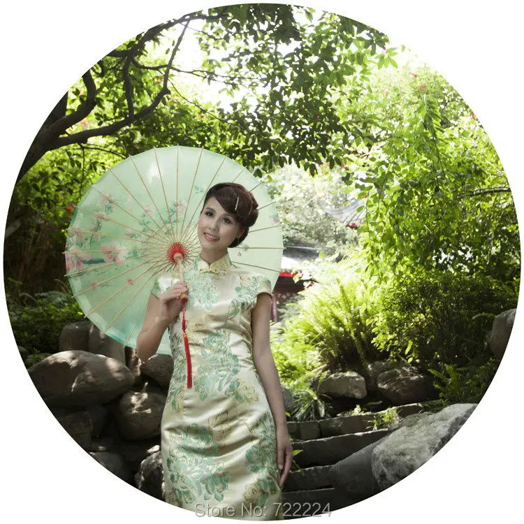 Весенний персиковый цветочный пейзаж диаметр 84 см зонтик для традиционных