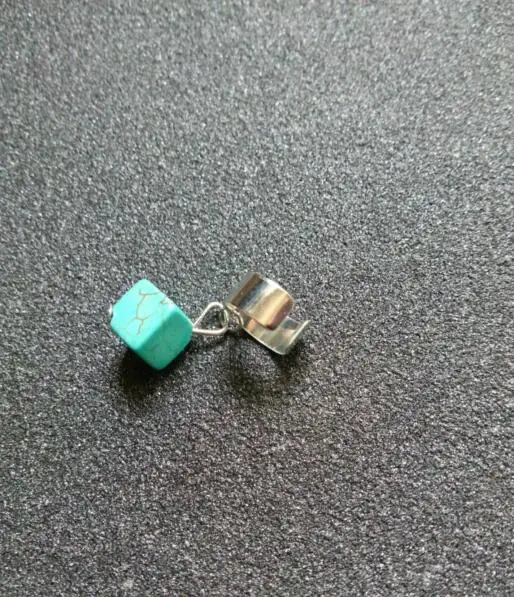 ED 0132 1 шт горячий Железный зеленый камень зажим для ушей простой хрящевой мешок