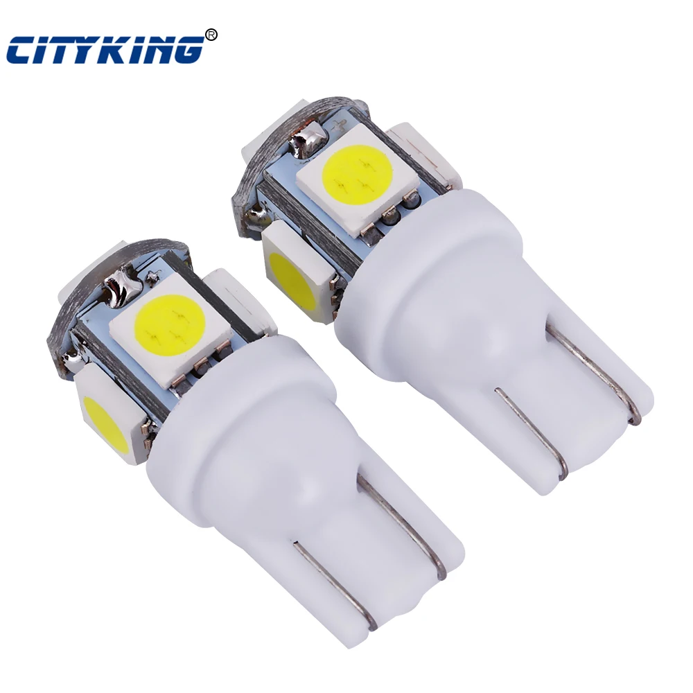 

500pcs/lot White Light T10 5smd 5050 W5W T10 5led 5050 5smd Super Bright Auto led car lighting T10 led wedge auto lamp