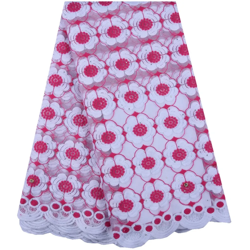 Розовая африканская кружевная ткань нигерийские кружева с вышивкой для невесты