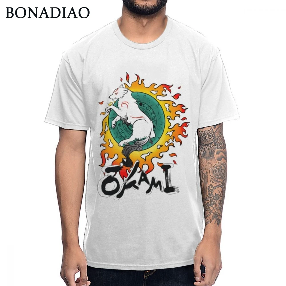 

Natural Cotton Tee Shirt Game Okami T Shirt Harajuku Streetwear