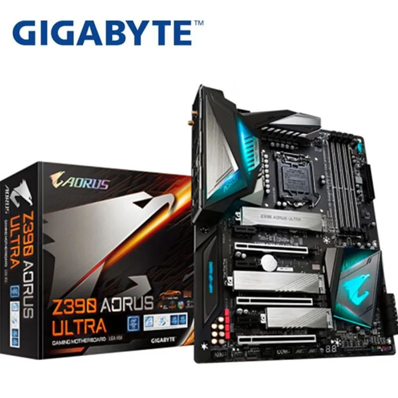 Для Gigabyte Z390 AORUS ультра оригинальная новая материнская плата DDR4 электронная Спортивная игровая материнская плата для компьютера разгон RGB плата