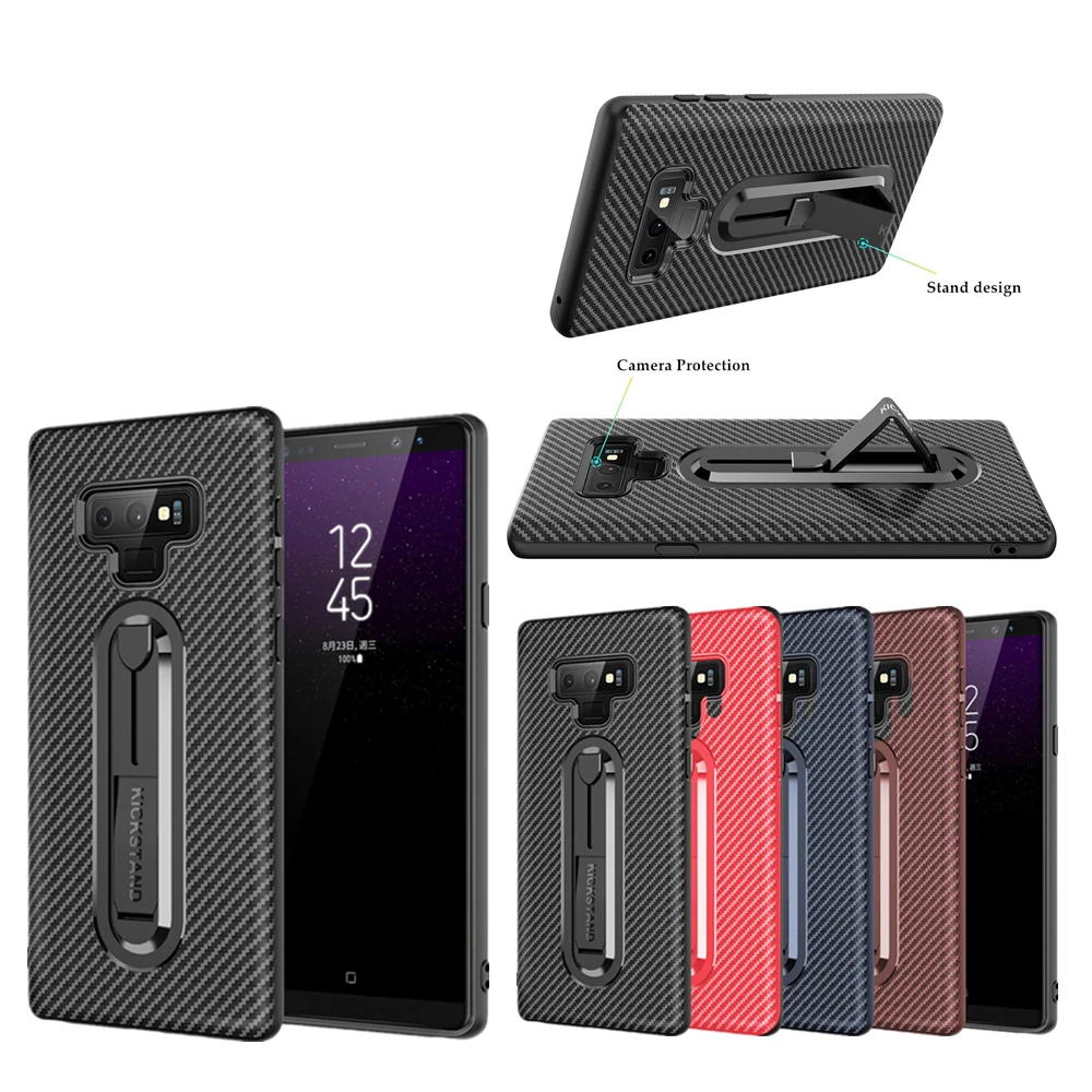Для samsung Galaxy S10 Plus Note 9 Бизнес Стиль углеродного волокна подставка чехол для S8 плюс