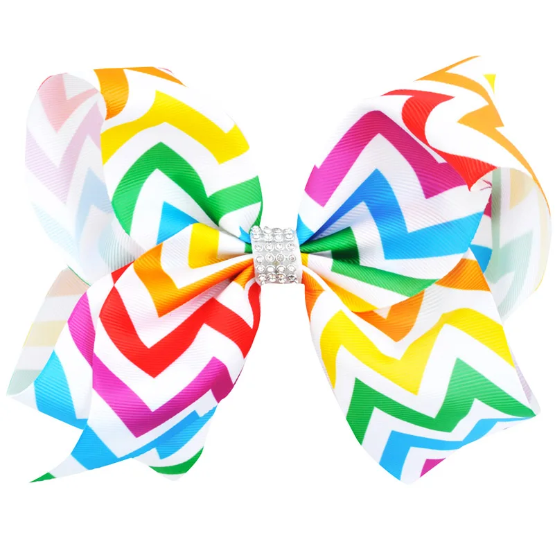 Зажим для волос 8 дюймовый крупный украшение с лентой в рубчик изысканный зажим