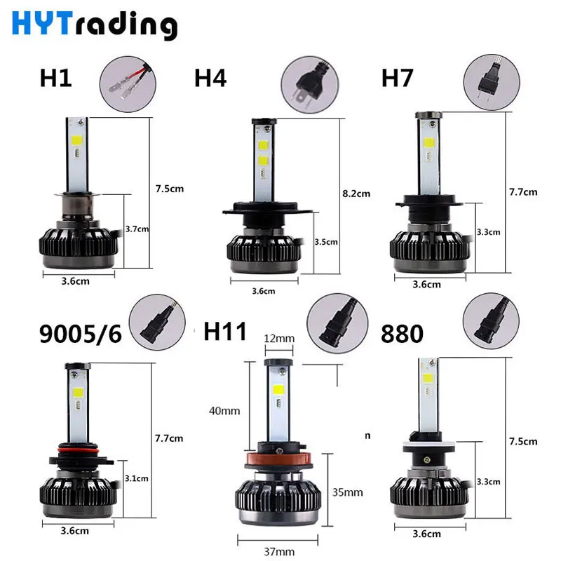 Luces светодиодный para auto RGB H7 H11 H1 H4 9005 9006 HB3 Автомобильный налобный фонарь для