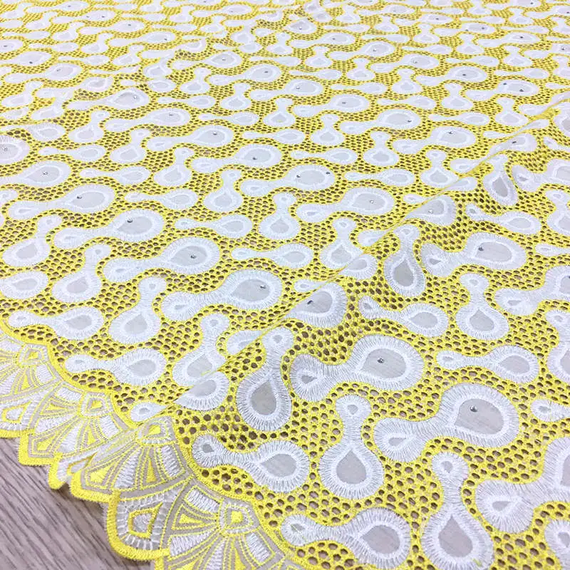 African Swiss Cotton Voile Lace 100%Cotton Embroidery For Wedding 023 Free Shipping 5yards Lot Dry | Дом и сад