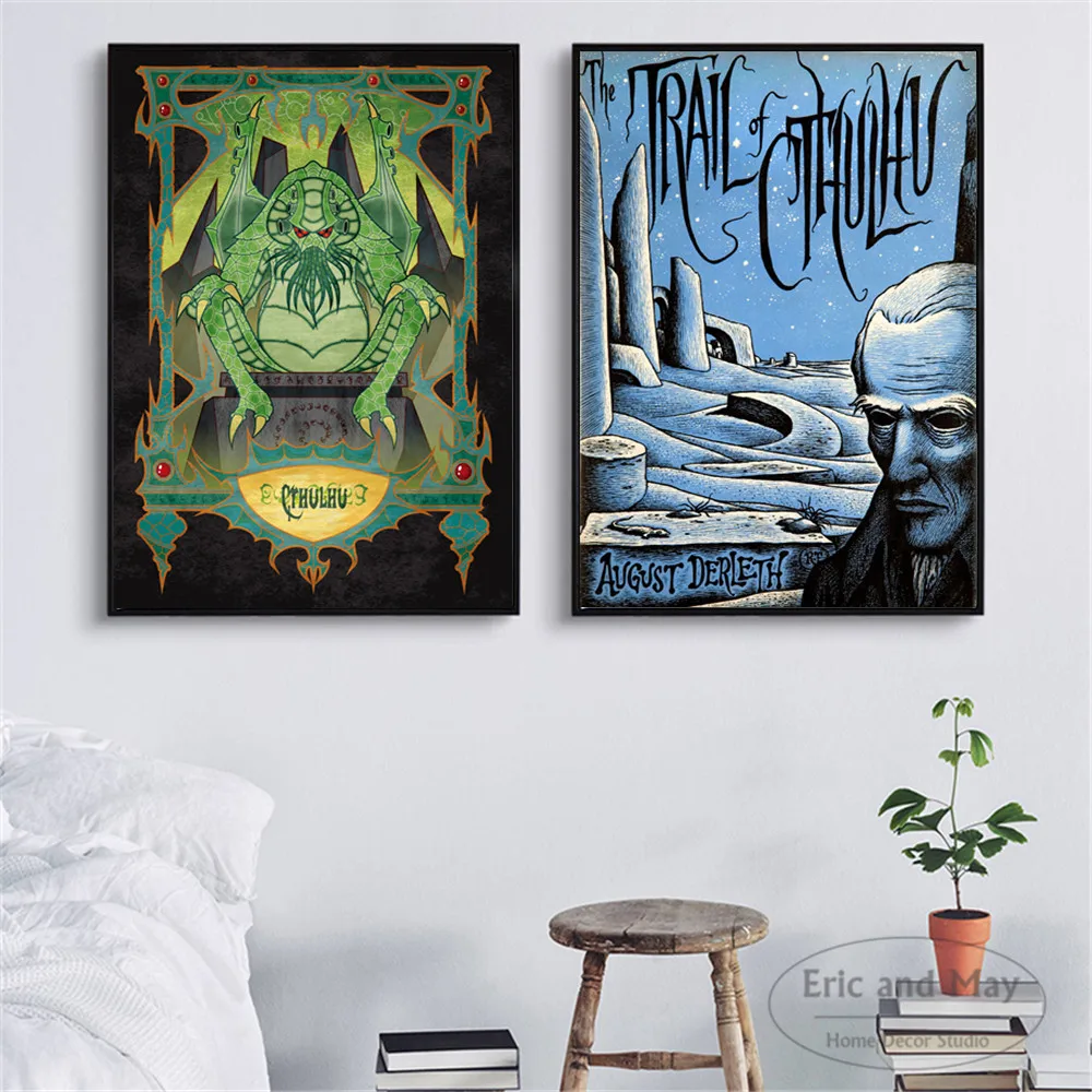 Lovecraft винтажный комикс искусство холст Художественная печать картина