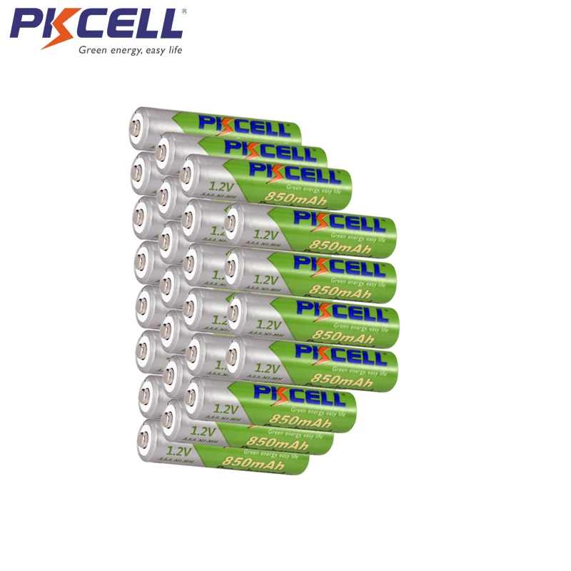 Аккумуляторные батарейки PKCELL aaa nimh 850 мАч 25 шт.|rechargeable battery|battery abattery rechargeable |