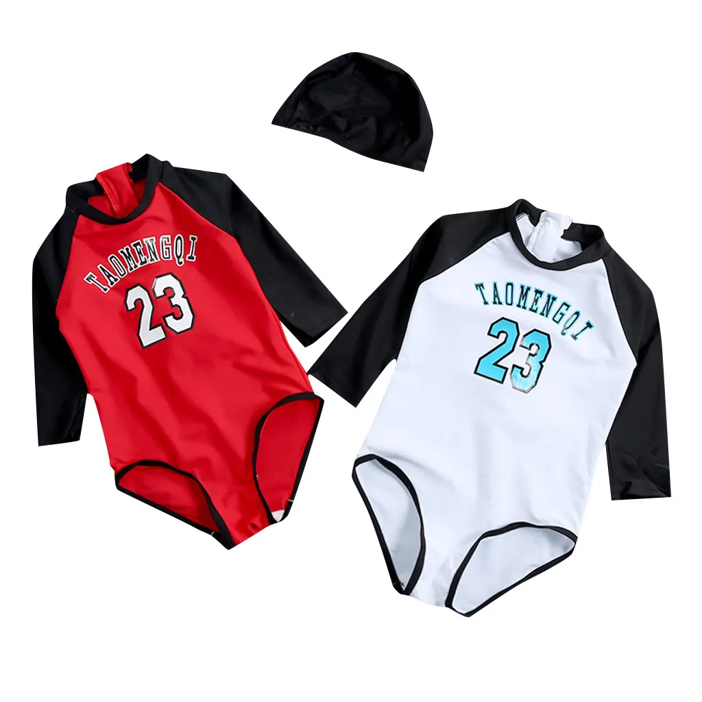 Детский купальный костюм для детей мальчиков и девочек с надписью Одна деталь