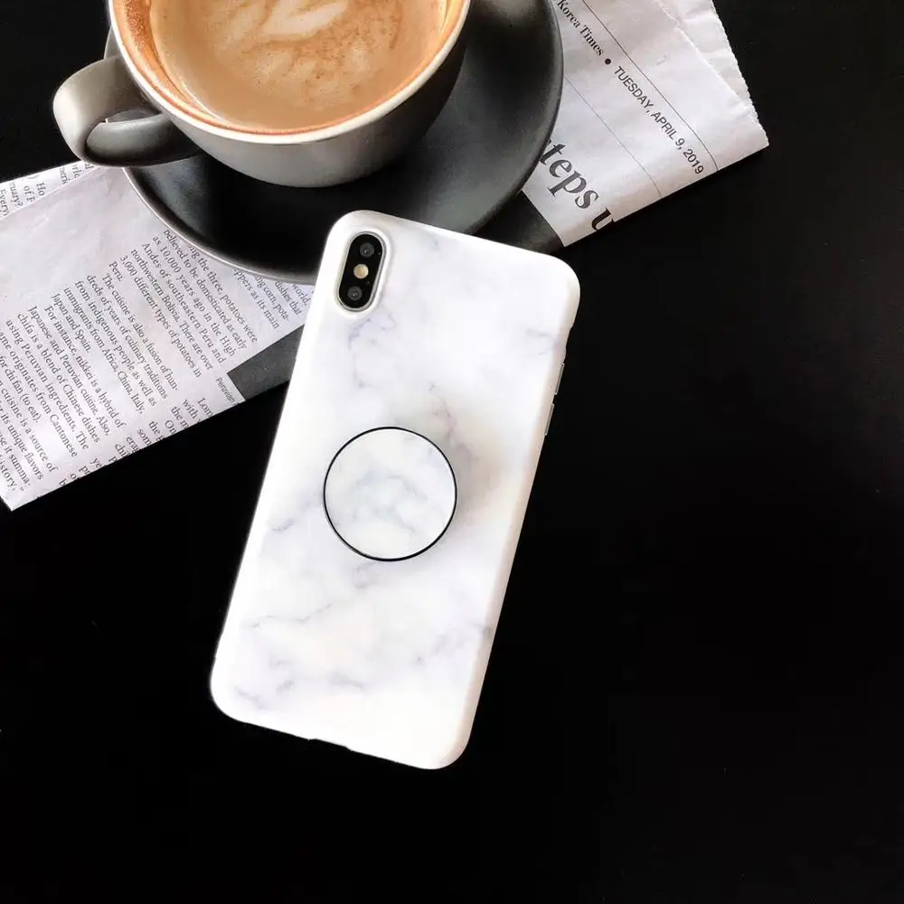 Модный силиконовый мягкий мраморный чехол для iphone 6 6S Plus X XS MAX XR