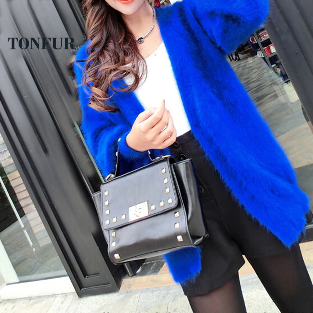 Real Mink Cashmere Fur Coat Luxury Warm Thick Factory Outlet Jacket Natural Genuine Overcoat DFP855 | Женская одежда