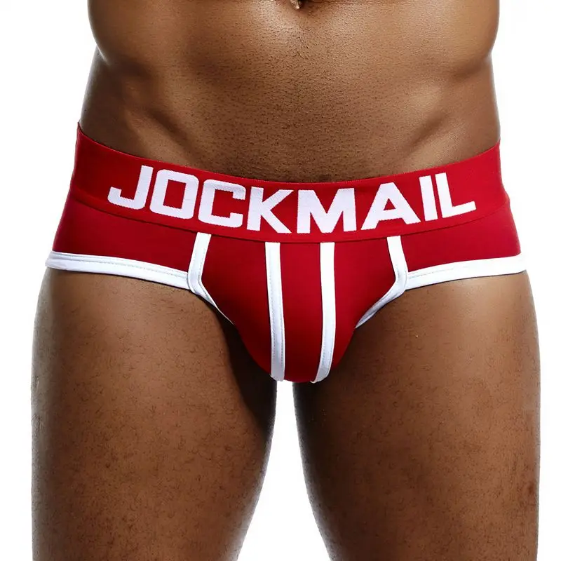 Трусы брифы JOCKMAIL мужские выпуклые хлопковые слипы нижнее белье для геев| |