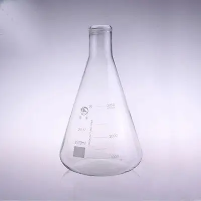 2000 мл узкая Шейная боросиликатная стеклянная коническая колба Erlenmeyer для лаборатории химии
