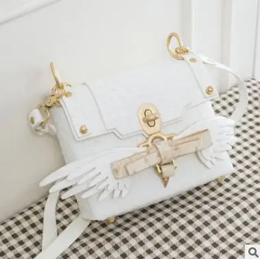 Women Bag White Angelatarch, английский стиль, хит, страусиная мода, OL, бант, модный, крыло, бант, для женщин, Мультифункциональный, колокольчик, через плечо, рюкзак, сумка, сумки - Цвет: Women Bag White