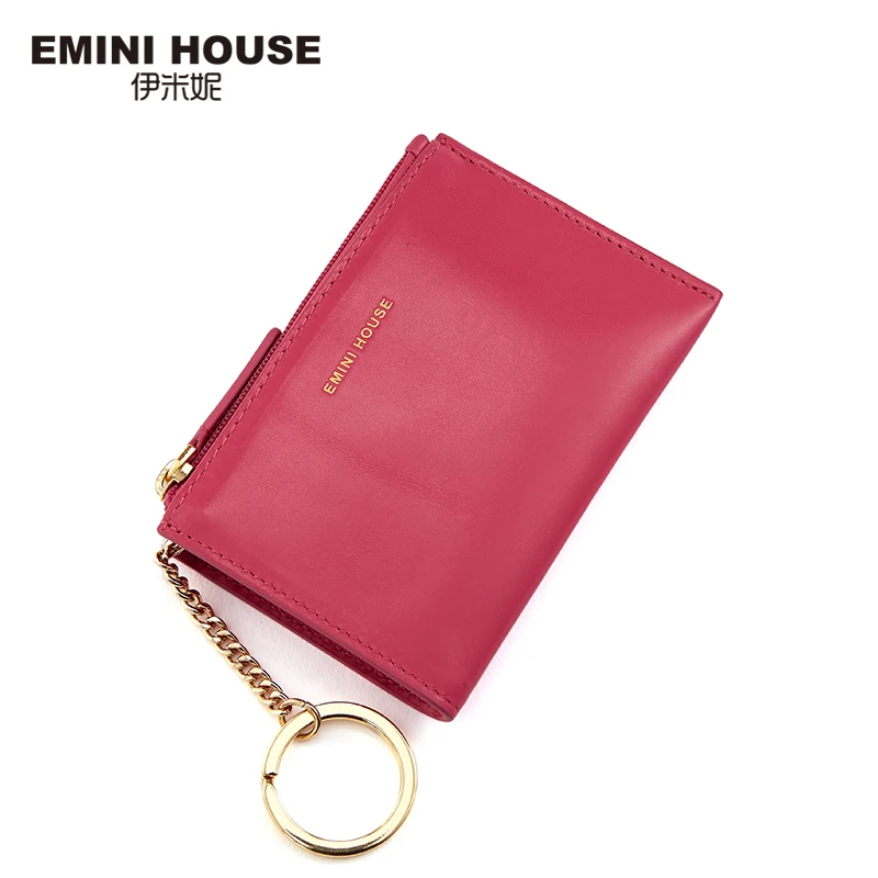 EMINI HOUSE, модный кошелек из натуральной кожи для монет, кошелек на молнии, мини-кошелек для женщин, мини-сумка, короткий кошелек, практичный Кошелек для монет