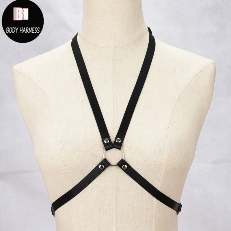 

Black Body Harness Fetish Wear Bondage Lingerie Harness Crop Top Erotic Lingerie Cosplay Sexy Bondage Sexy Rivet Body Harness