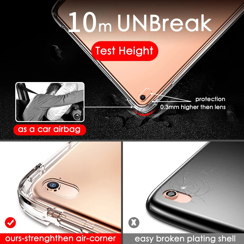 Чехол для iPad 2018 2017 9 7 чехол Pro 10 5 Air mini 1 2 3 4 прозрачный силиконовый ударопрочный из