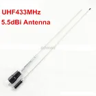 UHF 433 МГц для автомобиля, с высоким коэффициентом усиления мобильное радио PL259 антенна из нержавеющей стали 5.5dBi