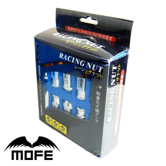 Mofe 20 шт./компл. 50 мм Колесные гайки универсальные JDM гоночные расширенные колесные