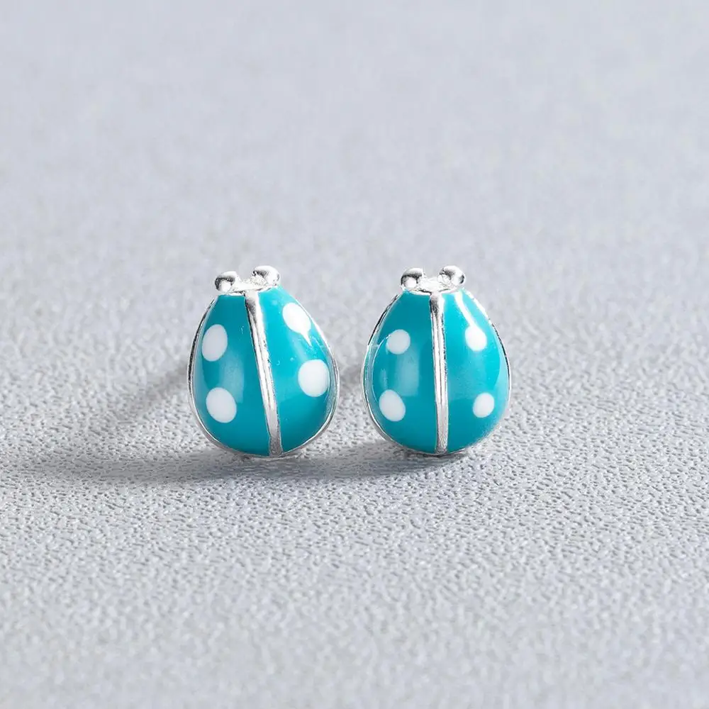 Женские Разноцветные серьги Chandler Blue Beatle летние вечерние ручной работы с