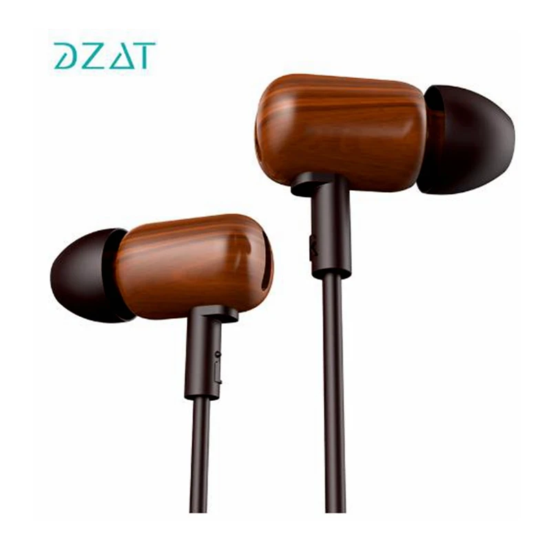 DZAT DF 10 df из чистого дерева наушники вкладыши бас HIFI Fever гарнитура Auriculares с