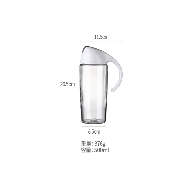 Кухонное стеклянное масло используется для маслостойких банок для приправ соевый соус крыжовник бутылка для приготовления масла маленькая бутылка для масла - Цвет: 500ml