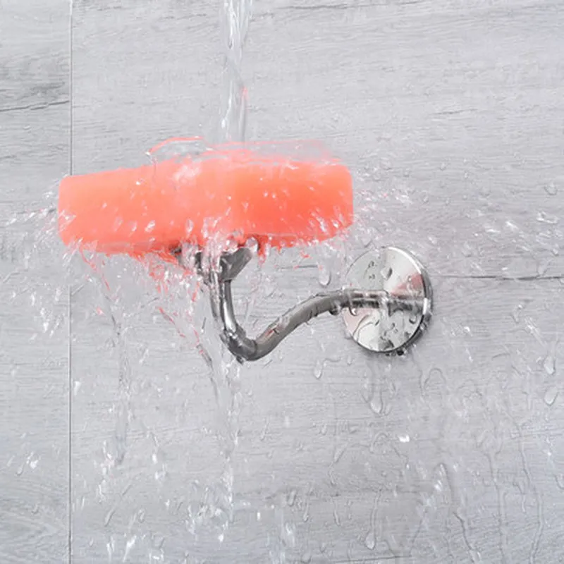 Новый Нержавеющая сталь магнитный держатель мыла дозатор для жидкого настенное