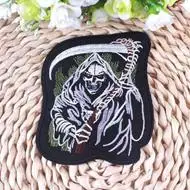 Prajna Grim Reaper панк череп железо на заплатках для одежды вышивка байкерские нашивки