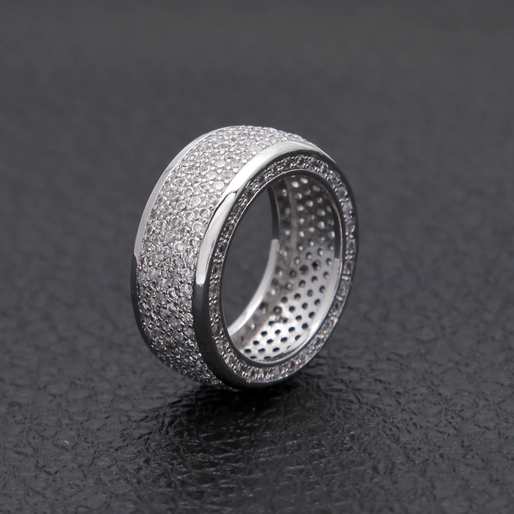 Uwin Exquisite Top Quality AAA Micro CZ Ring Gold Silver Color Luxury Ladies Men Jewelry Birthday Gift Wedding Party Rings | Украшения и