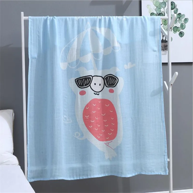 Муслиновое детское одеяло хлопковое бамбуковое супер мягкое для новорожденных