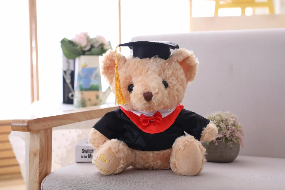 Nooer 28 см graduation Bear Мягкие плюшевые игрушки Тедди плюшевый мишка Выпускной подарок для студентов