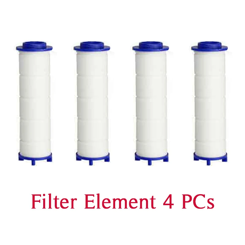 filter element 4 PCs VEHHE 3-Функция фильтр хлопок Насадки для душа со стоп-сигналами Кнопка Ванная комната мульти Функция 80 мм сопла гальваническим воды для душа - Цвет: filter element 4 PCs