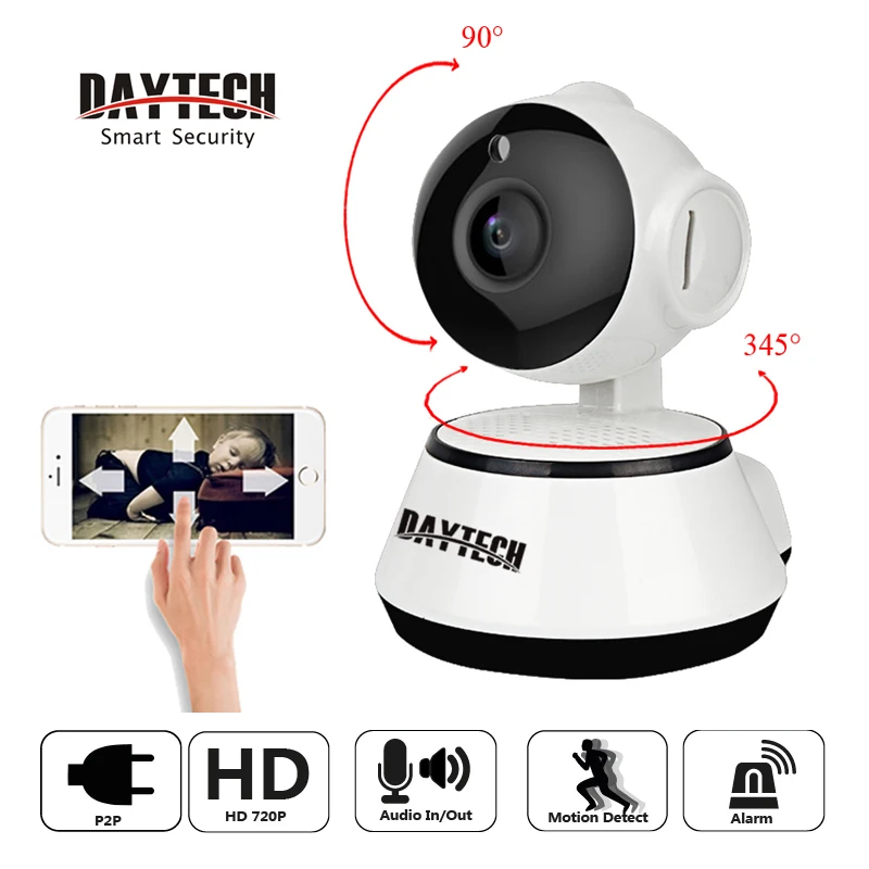 DAYTECH Беспроводной IP Камера Wi-Fi HD безопасности Видео двухстороннее аудио Запись ИК